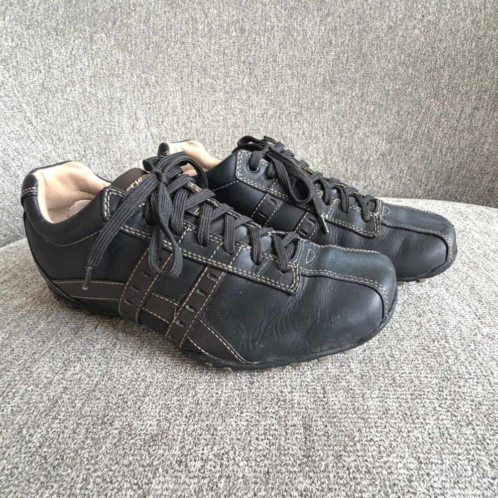 SKECHERS Y2K CityWalk Malton Oxford Sneakers Mens Size 9 Black/Brown Retro